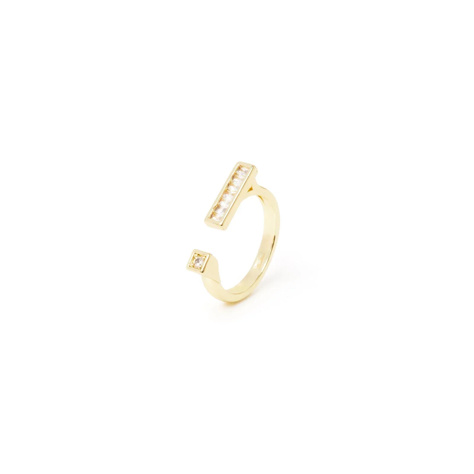 Anello a top aperto e barretta Rania
