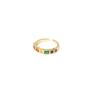 Anello di zirconi cromatici Rania