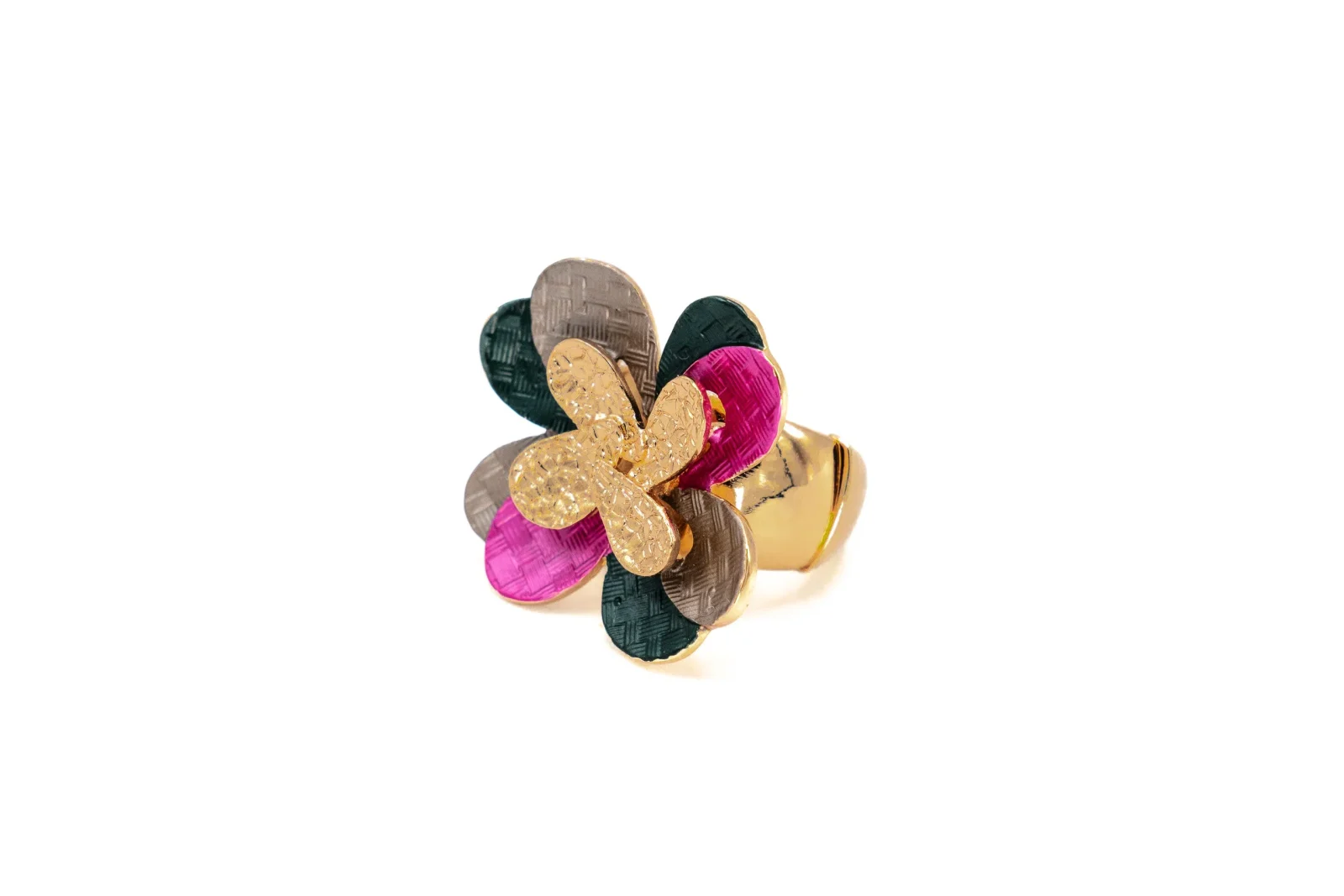 Anello doppio fiore - immagine 2