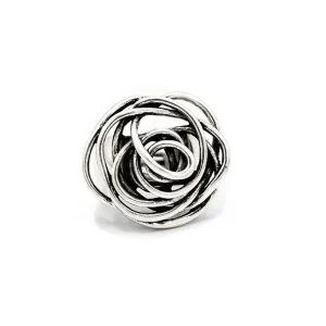 Anello fiore fili intrecciati
