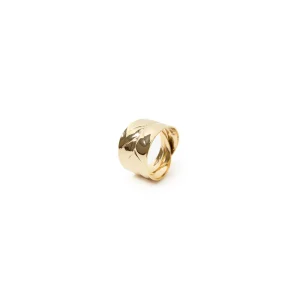 Anello foglia avvolgente Daphne