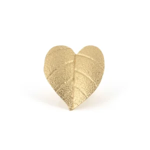 Anello foglia cuore