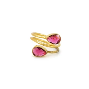 Anello gocce cristalli