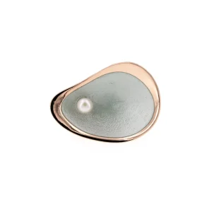 Anello goccia con perla