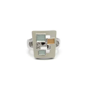 Anello rettangolo mosaico
