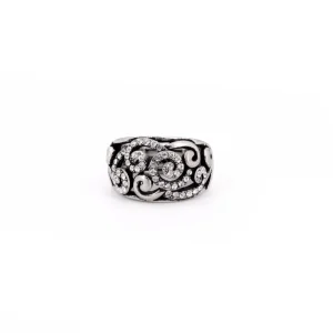 Anello riccioli cristalli