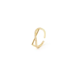 Anello sottile ad X Rania