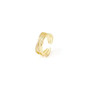 Anello top a tre strisce Rania