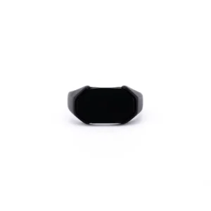 Anello uomo nero opaco