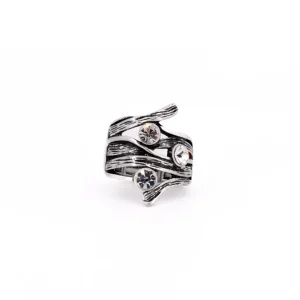 Anello virgole cristalli