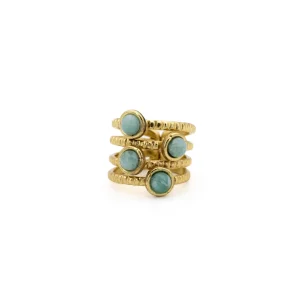 Anello zigrinato amazzonite