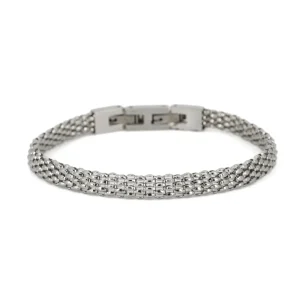 Bracciale acciaio intrecciato
