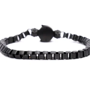 Bracciale catena acciaio nero