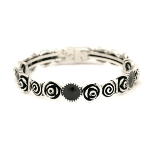 Bracciale con spirali e resina