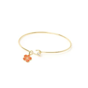 Bracciale rigido Momenti mania con charm fiorellino