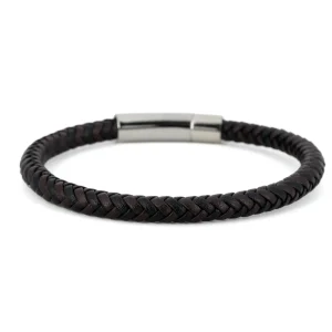 Bracciale torchon marrone nero