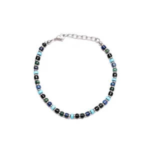 Bracciale tubini pietre blu nere