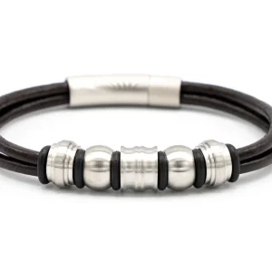 Bracciale uomo bulloni centrali