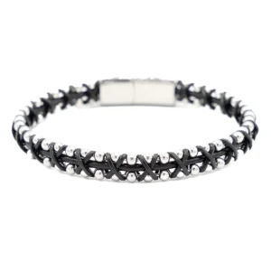 Bracciale uomo piatto con pallini