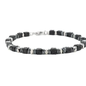 Bracciale uomo quadratini