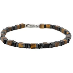 Bracciale uomo quadratini