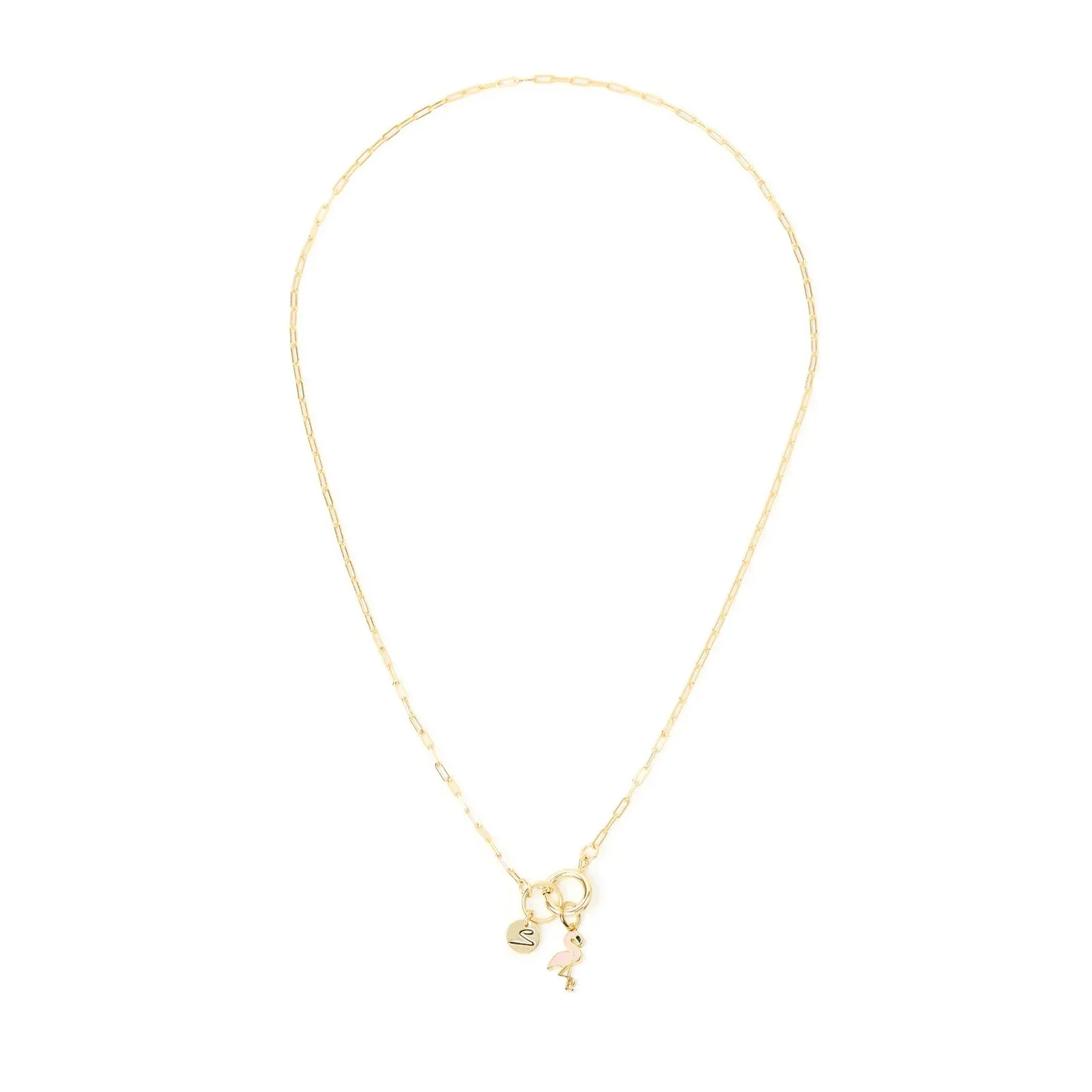 Collana corta Momenti mania con charm fenicottero