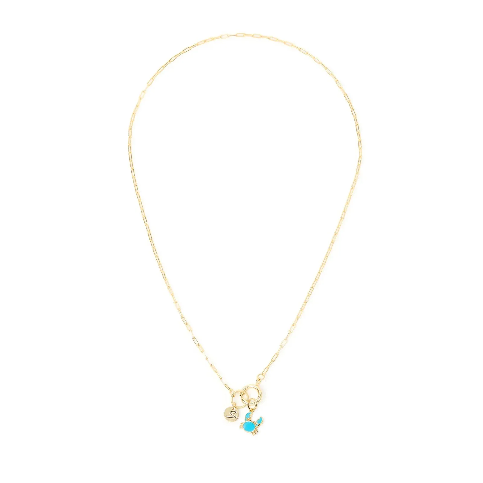 Collana corta Momenti mania con charm granchio