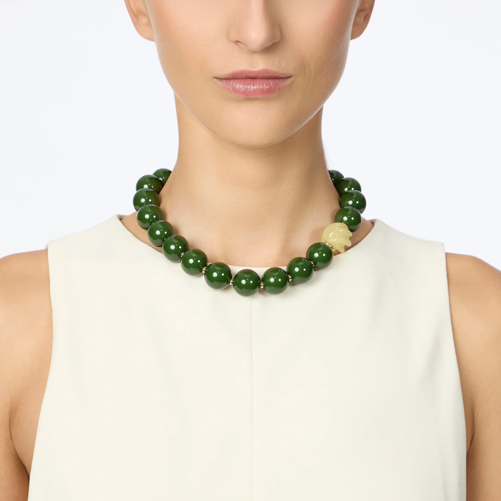 Collana corta sfere e boule rigata Belle Epoque - immagine 2