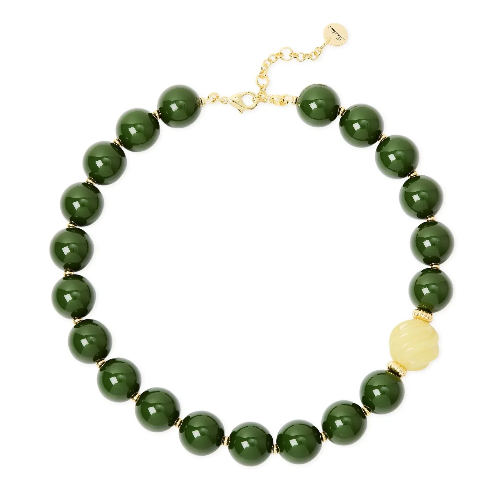 Collana corta sfere e boule rigata Belle Epoque