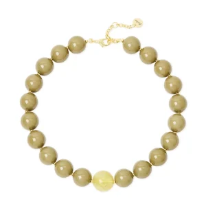 Collana corta sfere e boule sfaccettata Belle Epoque