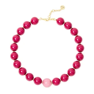 Collana corta sfere e boule sfaccettata Belle Epoque