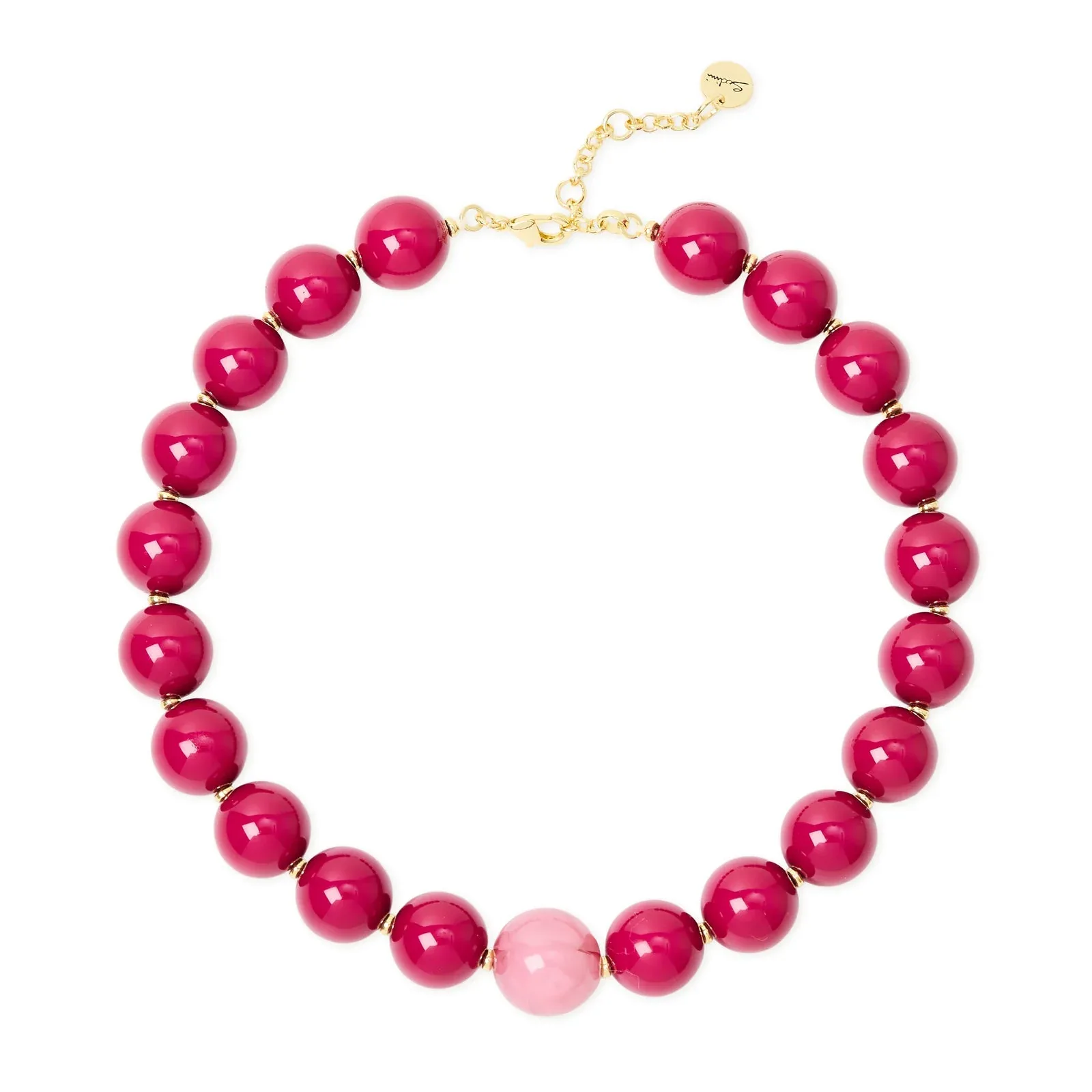 Collana corta sfere e boule sfaccettata Belle Epoque