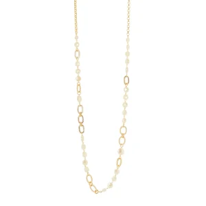 Collana lunga anelli ovali e pasticche Grace