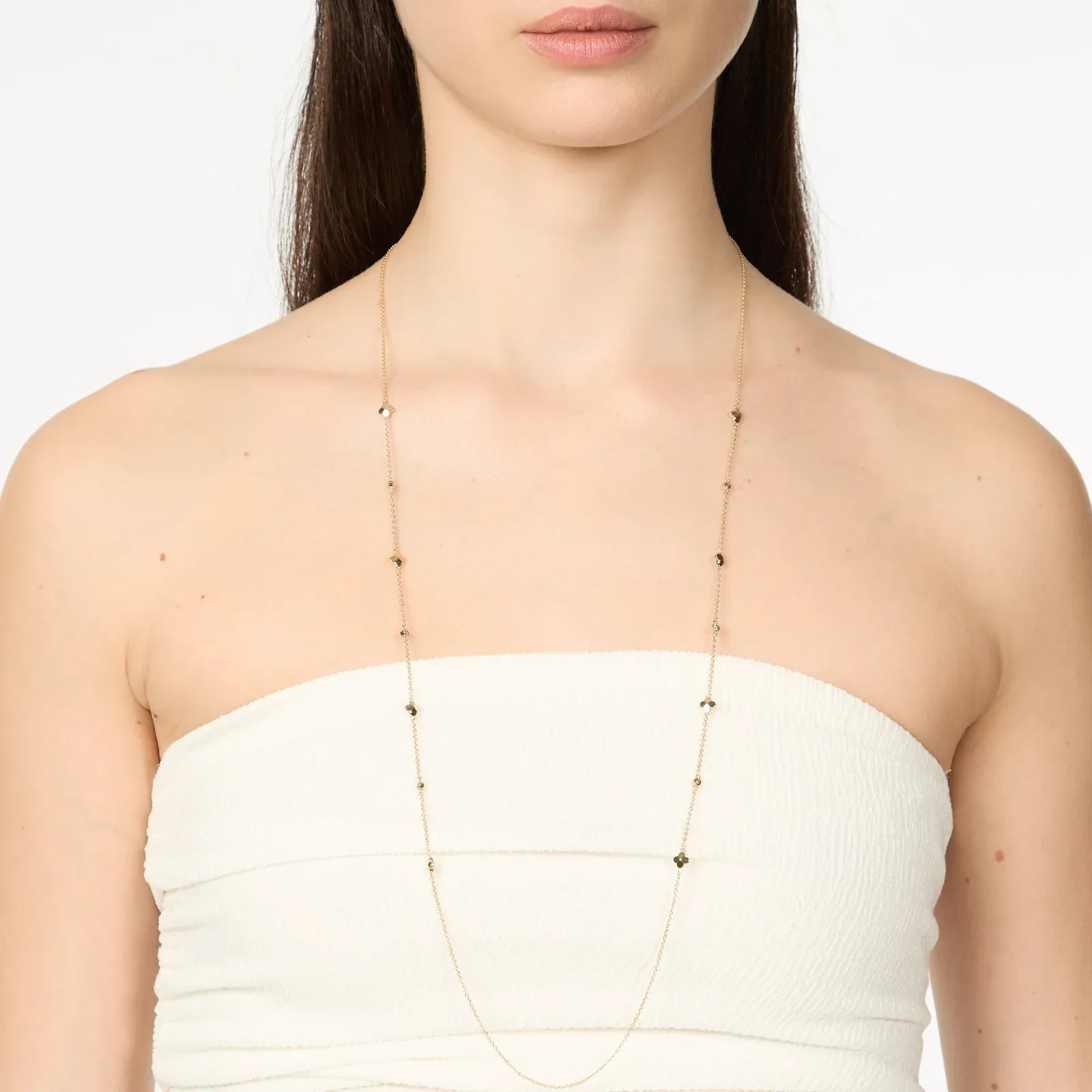 Collana lunga fiori cilindretti Juliet - immagine 2