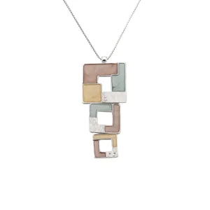Collana lunga quadrati