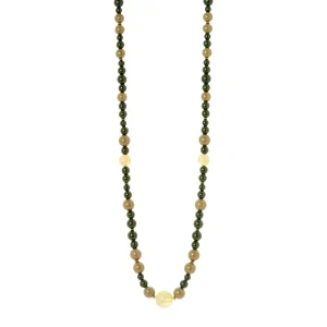 Collana lunga sfere variegate Belle Epoque