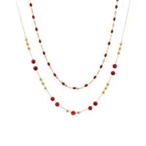Collana pietrine doppio filo