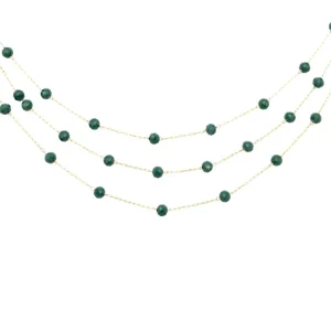 Collana pietrine tre fili