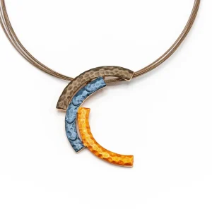 Collana semicerchi martellati