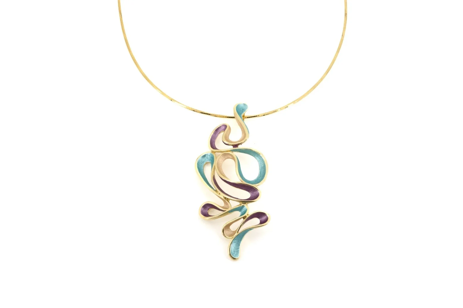 Collana serpentina intrecciata - immagine 2