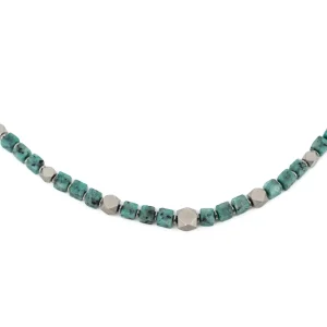 Collana uomo pietre verdi