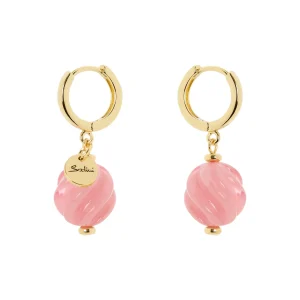 Orecchini cerchietto e boule pendente Belle Epoque