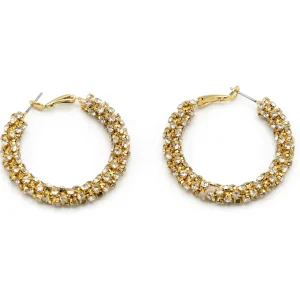 Orecchini cerchio con strass