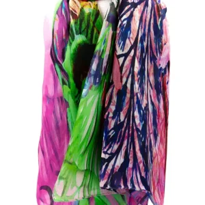 Sciarpa seta foresta multi