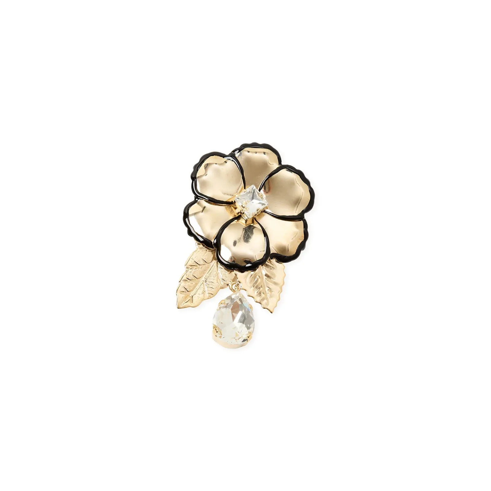 Spilla fiore foglie goccia La Dame